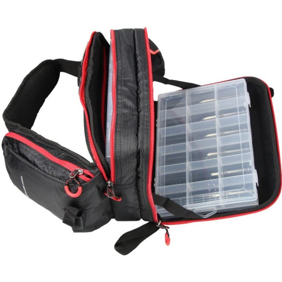 Geanta Golden Catch Sling Spinning Bag 2 Box, 27.5x18x4cm