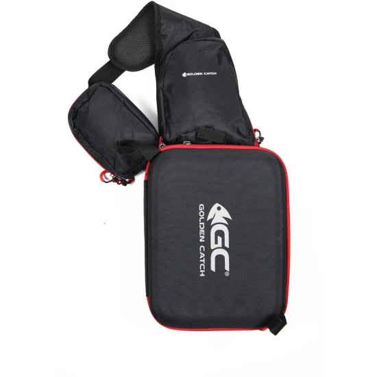 Geanta Golden Catch Sling Spinning Bag 2 Box, 27.5x18x4cm