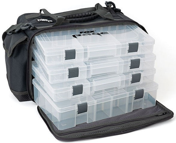 Geanta Spinning Fox Rage Stacker Medium Plus 5 Cutii Naluci 45x24x26cm