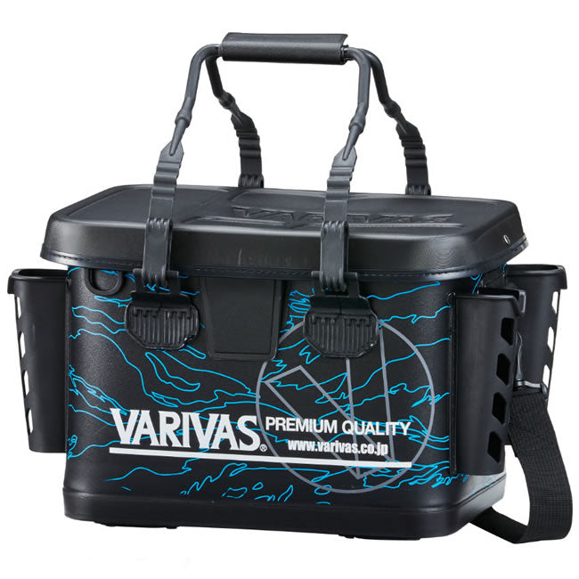 Geanta Varivas Tackle Bag cu Suport Lansete, 36cm, Blue