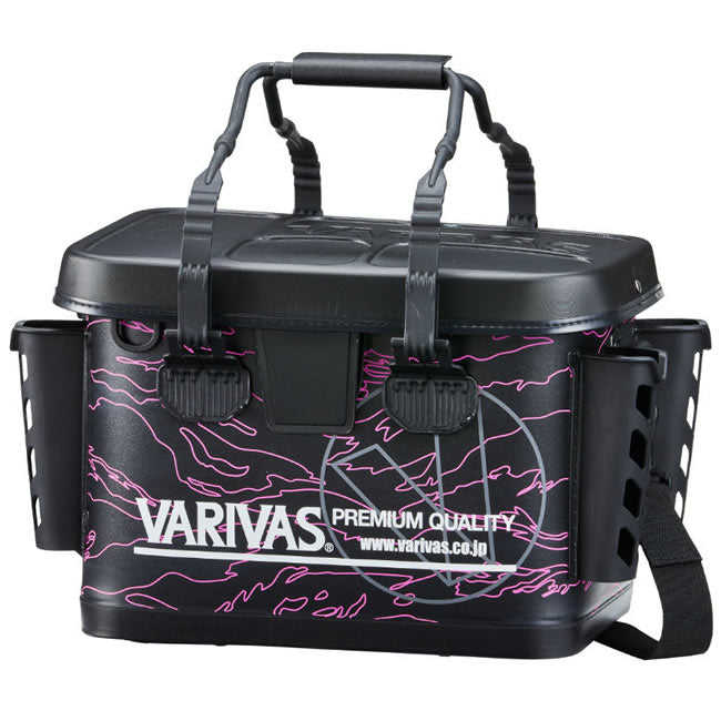 Geanta Varivas Tackle Bag cu Suport Lansete, 36cm, Pink