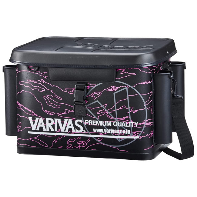 Geanta Varivas Tackle Bag cu Suport Lansete, 40cm, Pink