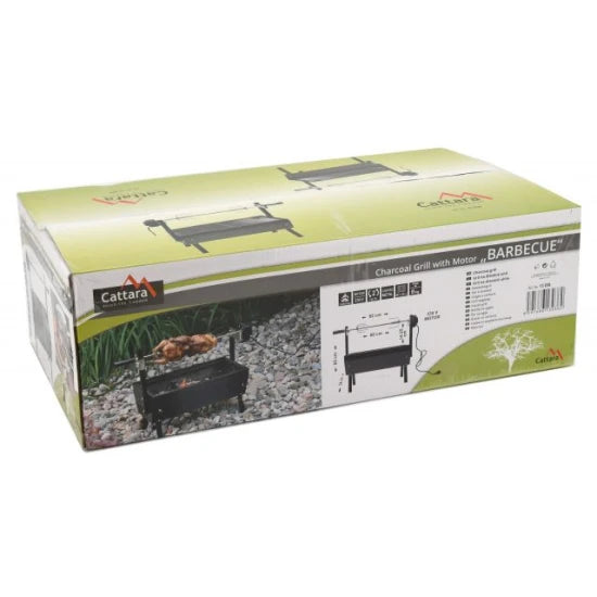 Gratar Cattara Pe Carbuni Grar Cu Rotisor Electric 230v Tt13036