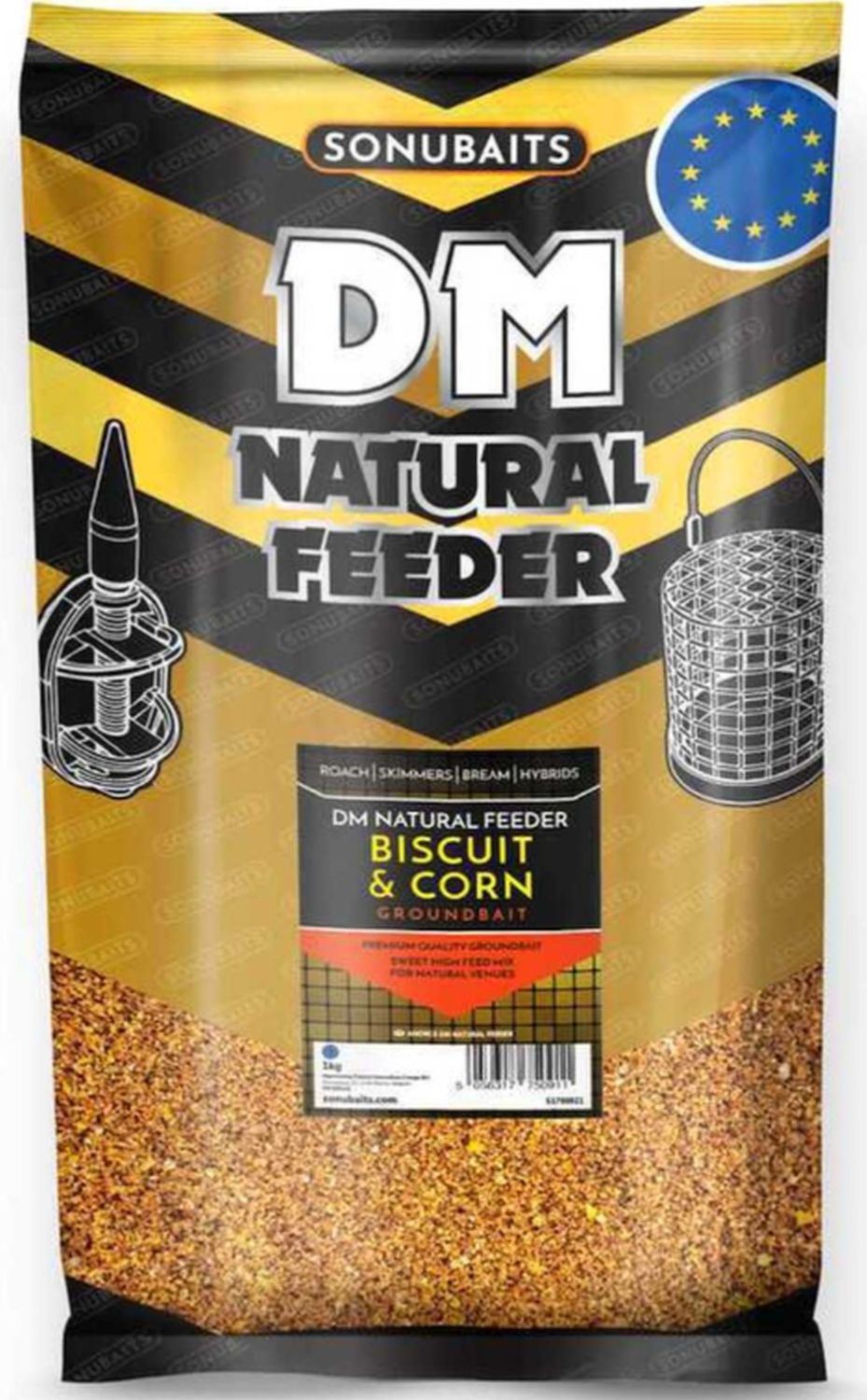 Groundbait Sonubaits Natural Feeder, Biscuit &amp; Corn, 1kg