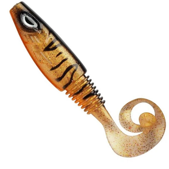 Grub Berkley Sick Curl, Motoroil Burbot, 8cm, 48buc/pac