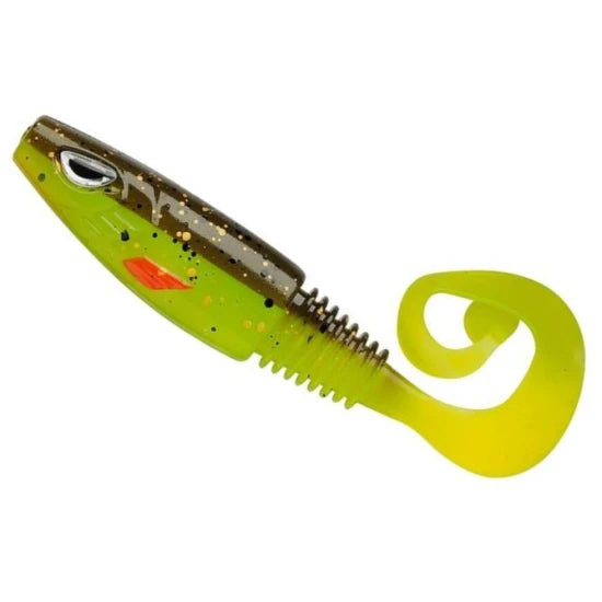 Grub Berkley Soft Bait Sick Curl Shad Brown Chartreuse, 7g, 8cm