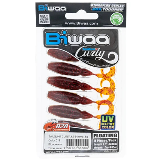 Grub Biwaa Tailgunr 6.3cm, 012 Bloodworm Texas Craw, 8buc/pac