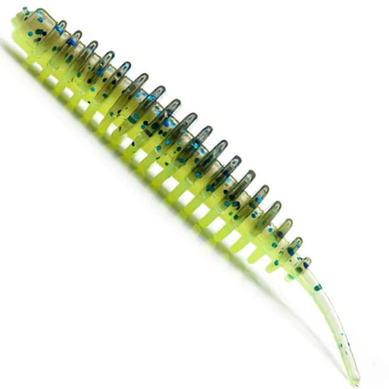 Grub Fast Strike Flexi Worm, 5cm, Chartreuse Blue Back, 10buc/pac