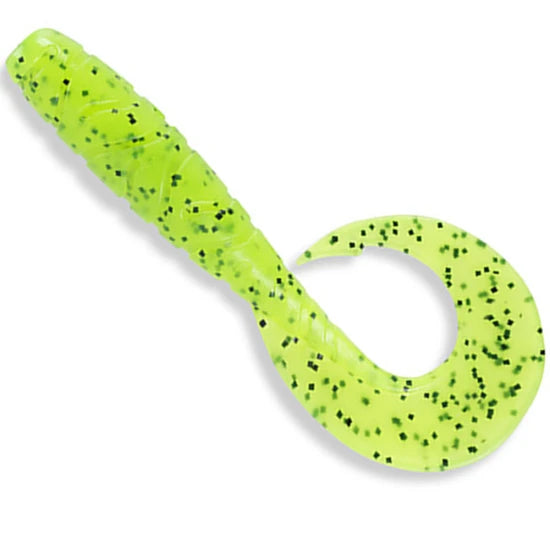 Grub Fishup Mighty Grub 13.3cm, Chartreuse Black, 4buc/pac