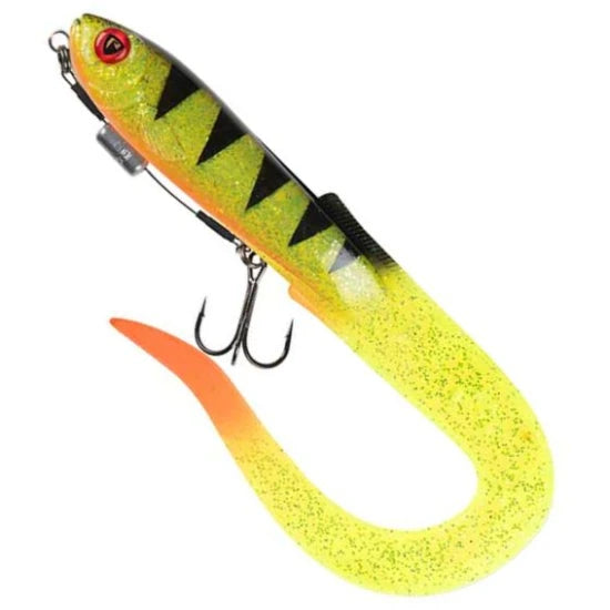 Grub Fox Rage Slick Eel Loaded, Uv Perch, Nr.2/0, 35cm, 1buc/pac