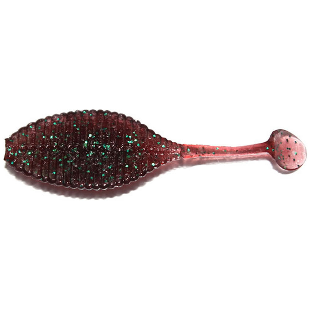 Grub Hide Up Stagger Wide 1.5&quot; Salt, S-03 UV Fujitsubo Broun Bug, 3.8cm, 8buc/pac