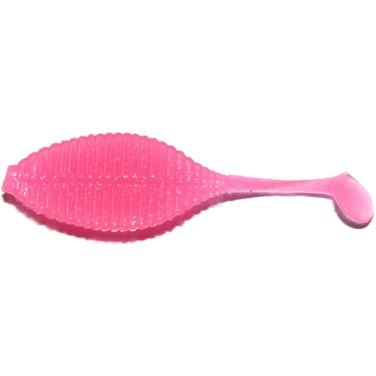 Grub Hide Up Stagger Wide 1.5" Salt, S-08 Glow Pink, 3.8cm, 8buc/pac