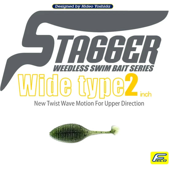 Grub Hide Up Stagger Wide 2", 102 Water Melon Seed, 5.9cm, 8buc/pac
