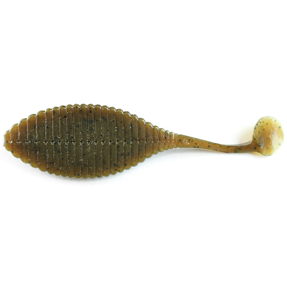 Grub Hide Up Stagger Wide 3.3&quot;, 103 Green Pumpkin, 8.4cm, 5buc/pac
