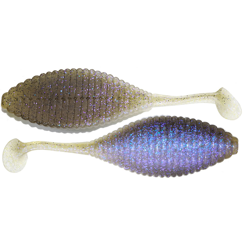 Grub Hide Up Stagger Wide 4&quot;, 241 Natural Green Blue, 10.2cm, 4buc/pac