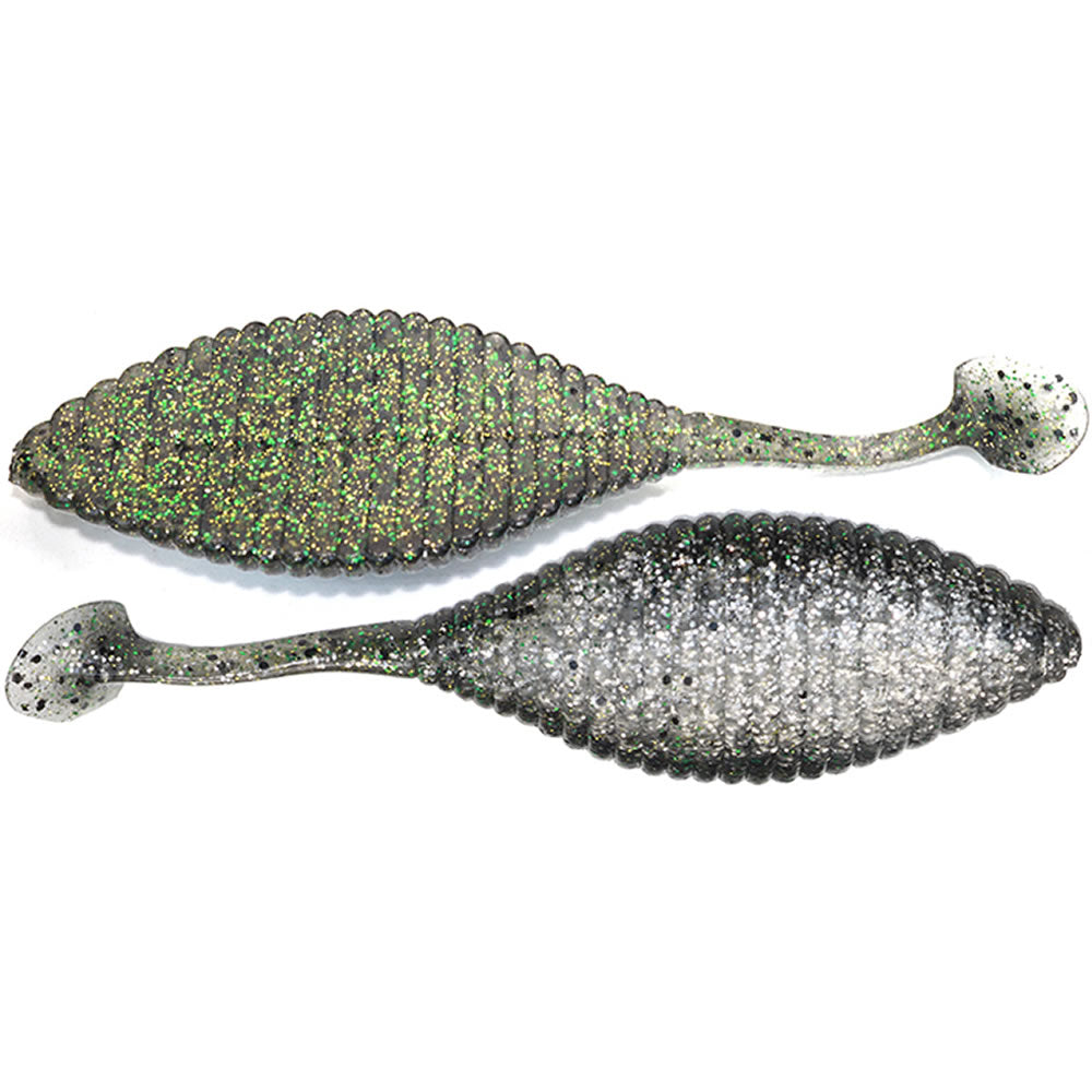 Grub Hide Up Stagger Wide 4&quot;, 246 Silver Shad, 10.2cm, 4buc/pac