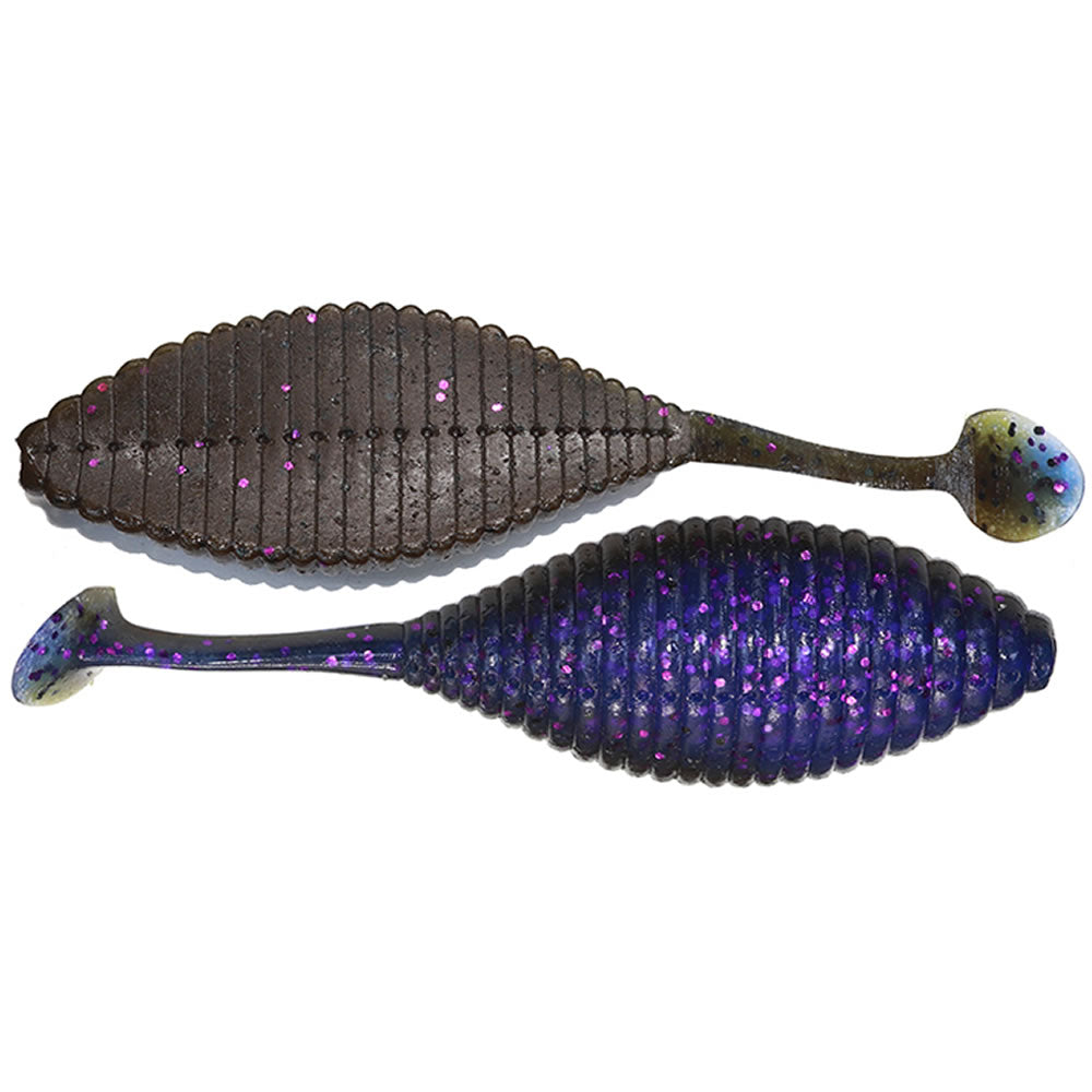 Grub Hide Up Stagger Wide 4&quot;, 254 Gan Grape, 10.2cm, 4buc/pac
