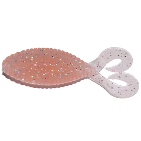 Grub Hide Up Stagger Wide Twintail 2.2", 110 Peach Candy, 5.6cm, 8buc/pac