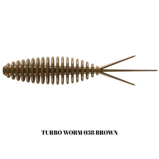 Grub Libra Lures Turbo Worm Mini, 35mm, 0.34g, Brown, 15buc/pac