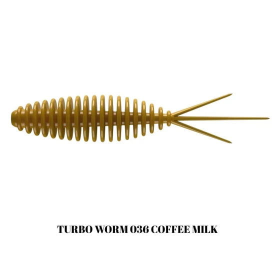 Grub Libra Lures Turbo Worm Mini, 35mm, 0.34g, Coffee Milk, 15buc/pac