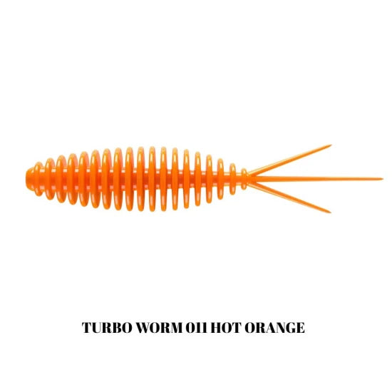 Grub Libra Lures Turbo Worm Mini, 35mm, 0.34g, Hot Orange, 15buc/pac