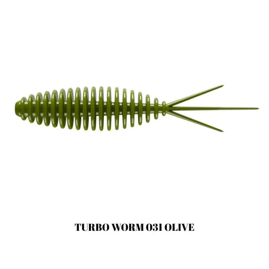 Grub Libra Lures Turbo Worm Mini, 35mm, 0.34g, Olive, 15buc/pac