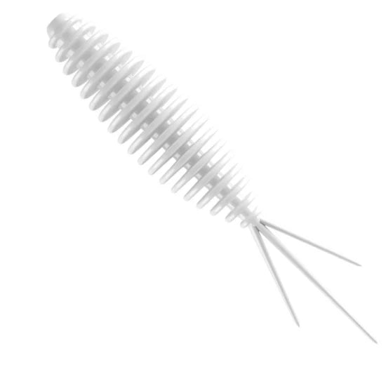 Grub Libra Lures Turbo Worm Mini, 35mm, 0.34g, White, 15buc/pac