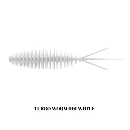 Grub Libra Lures Turbo Worm Mini, 35mm, 0.34g, White, 15buc/pac