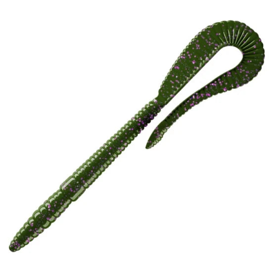 Grub Libra Bass Crazy Tail Worm, 030 Dark Green, 14cm, 8buc/pac