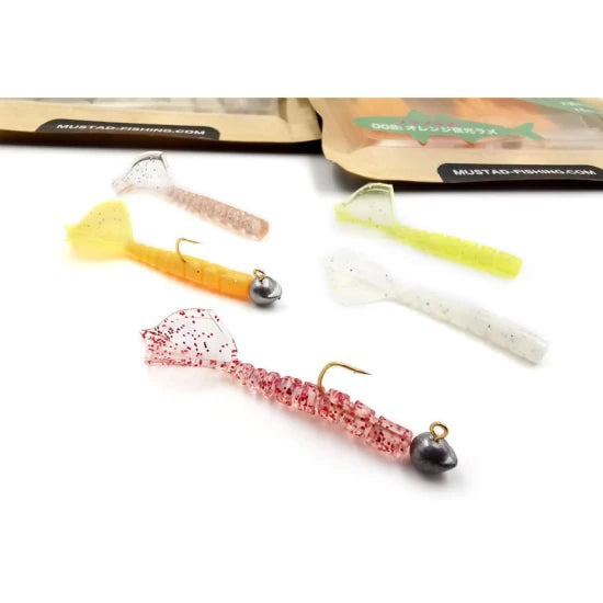 Grub Mustad Aji Finesse Hila Clear Chartreuse, 4.3cm, 12buc/pac