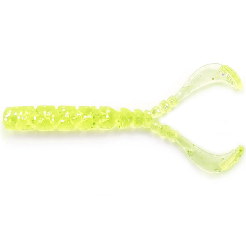 Grub Mustad Aji Micro Chiki UV Clear Chartreuse, 4.3cm, 12+1buc/pac