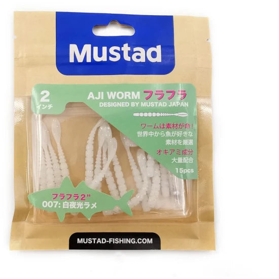 Grub Mustad Aji Micro Fla, Uv Clear Chartreuse, 5cm, 15buc/pac