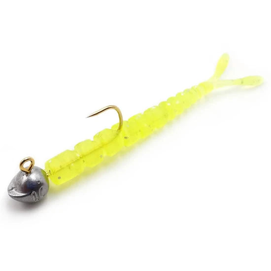 Grub Mustad Aji Micro Pilo, Uv Clear Chartreuse, 5cm, 15buc/pac