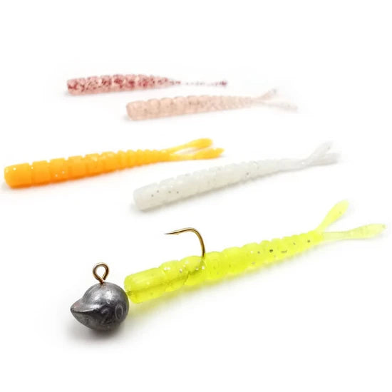 Grub Mustad Aji Micro Pilo, Uv Clear Chartreuse, 5cm, 15buc/pac
