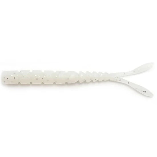 Grub Mustad Aji Micro Pilo, White Glow Glitter, 5cm, 15buc/pac