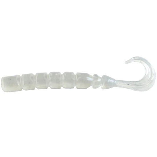 Grub Mustad Finesse Micro  Clear Luminous Silver Glitter,  6.4cm, 12buc/pac