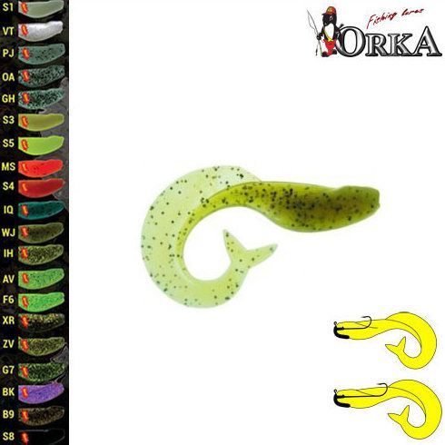Grub Orka Marmaid 12cm culoare BK - 10buc/plic
