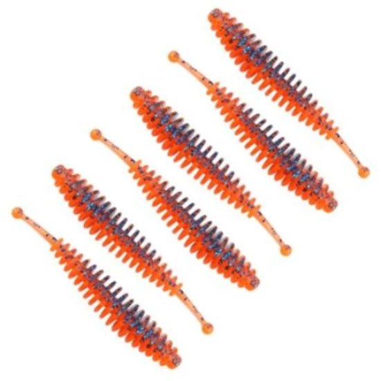 Grub Reiva Tiny Worm, Orange Disco, 6cm, 6buc/pac
