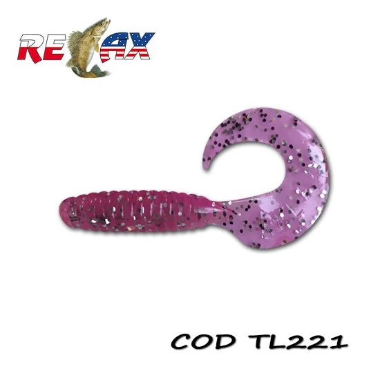 Grub Relax Twister Standard, 9cm, Culoare 221, 4buc/pac