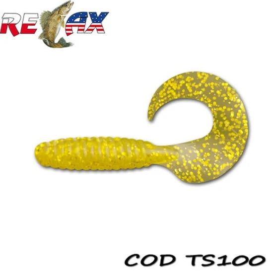 Grub Relax Twister Standard Ts, 9cm, Culoare 100, 4buc/pac