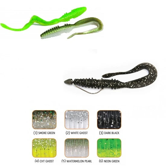 Grub Rapture Mad Worm 10cm 10buc/plic Chartreuse Ghost