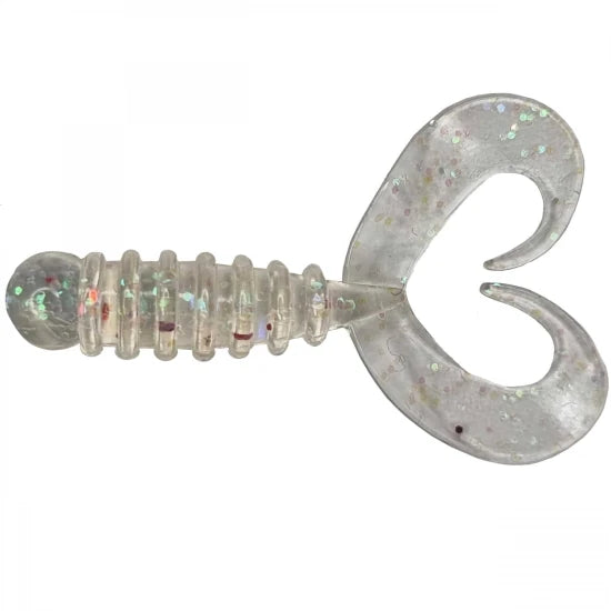 Grub Rock'n Bait Cultiva Rb-1 10 Clear Uv Ring Twin Tail
