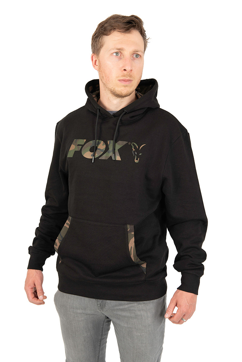 HANORAC FOX LW BLACK/CAMO PRINT PULLOVER HOODY MARIME XXXL