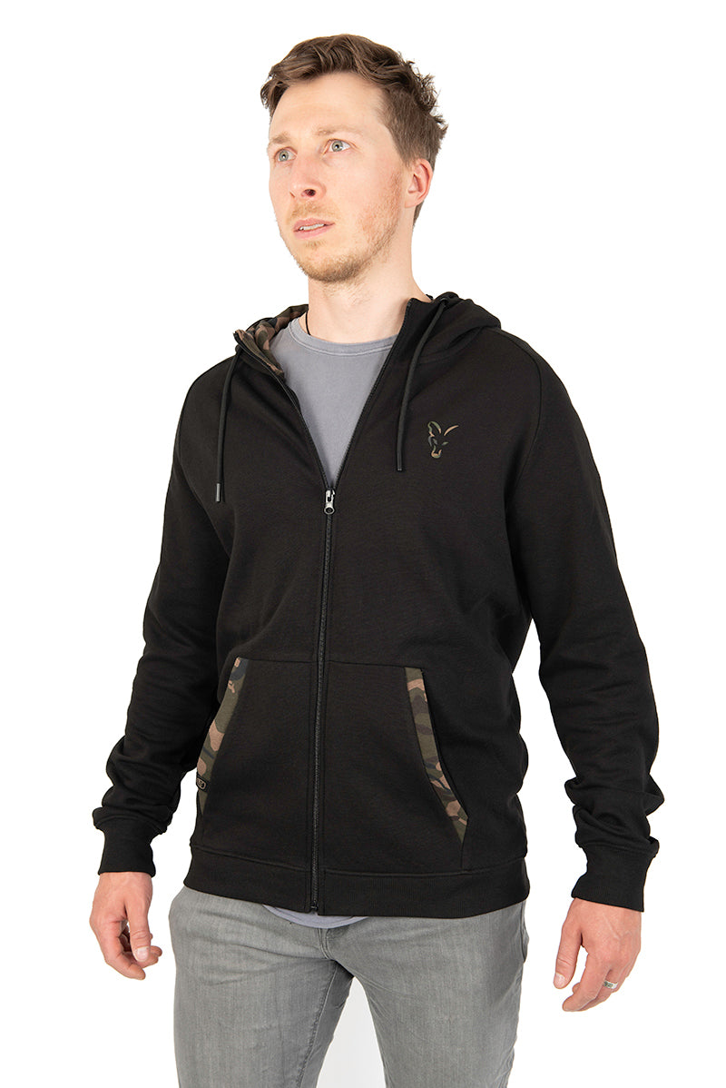 HANORAC FOX LW BLACK/CAMO PRINT ZIP HOODY MARIME M