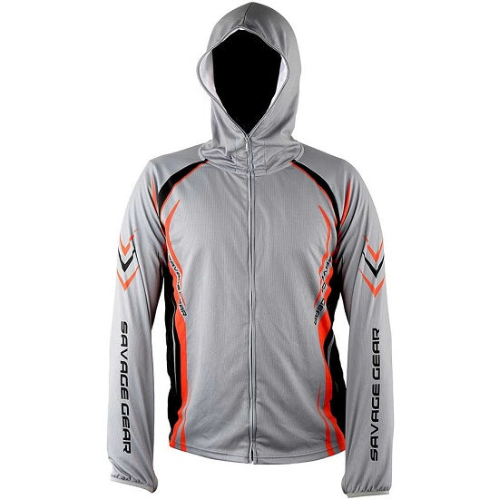 HANORAC SAVAGE GEAR SUN PROTECT ZIP GRI MARIMEA XL