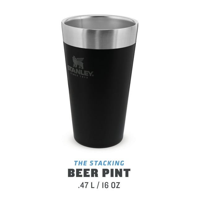 Halba Stanley The Stacking Beer Pint Matte Black Pebble 0.47L