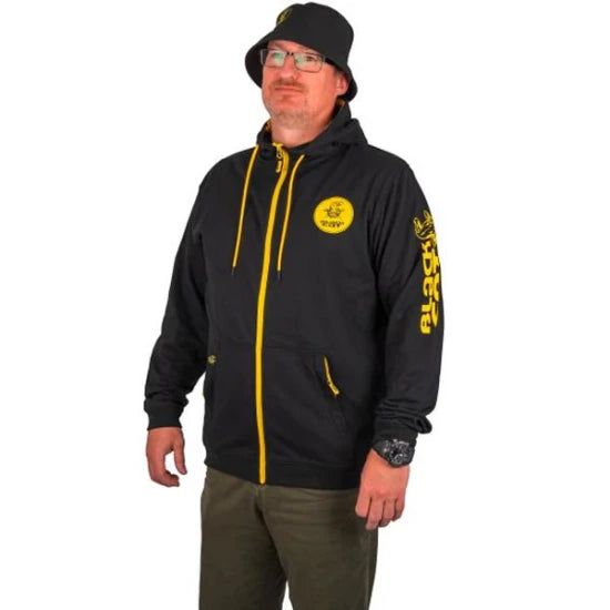 Hanorac Black Cat Black Zip Hoody, Marime L