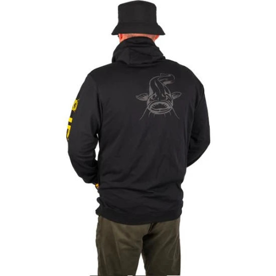 Hanorac Black Cat Black Zip Hoody, Marime L