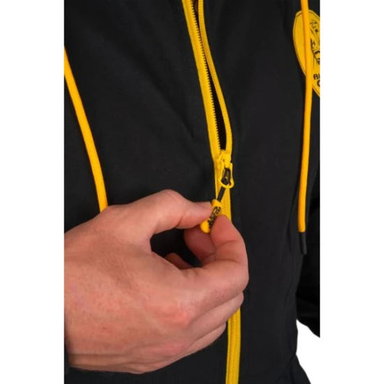 Hanorac Black Cat Black Zip Hoody, Marime S