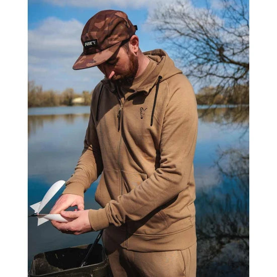 Hanorac Fox Collection Lw Zip Hoody Tan Ltd Brown, Marimea S